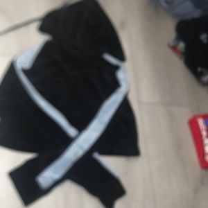 A black crop top sweater